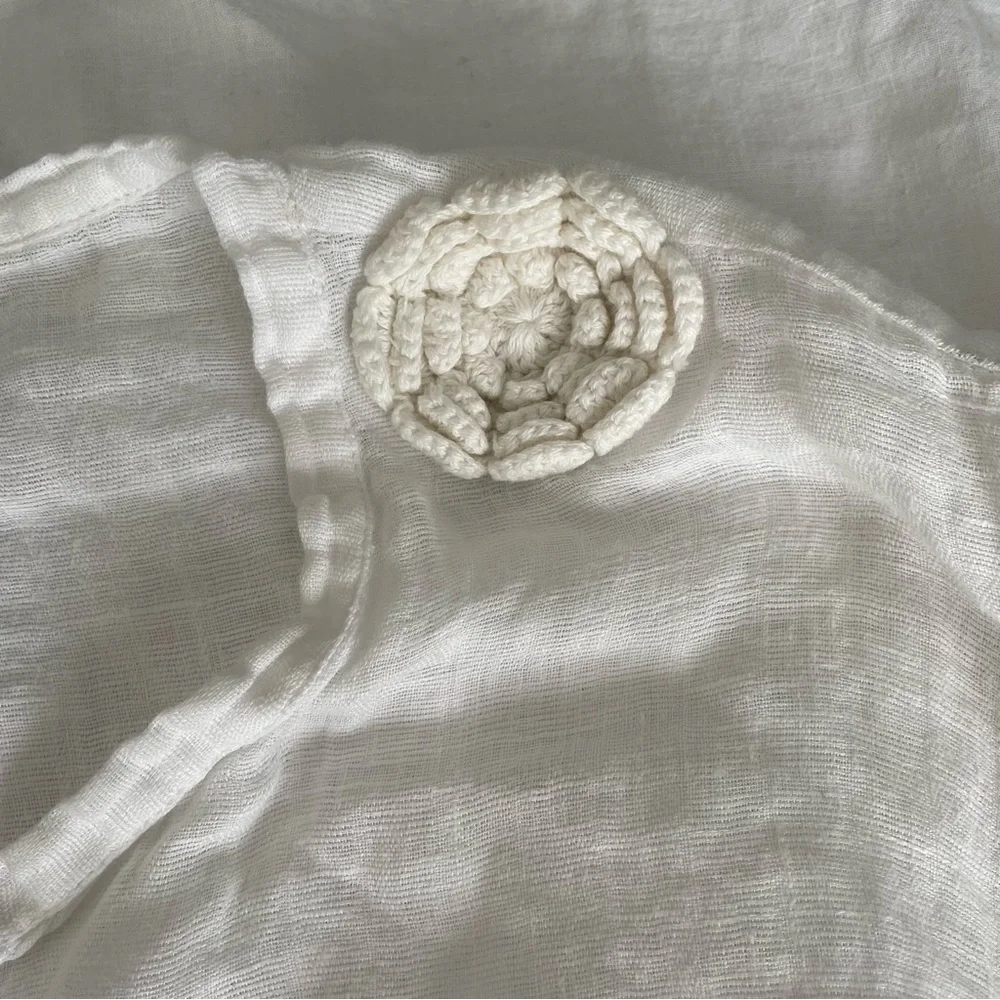 FLAX Large 100% Linen Long sleeve Shirt roll tab sleeve - Picture 4 of 9